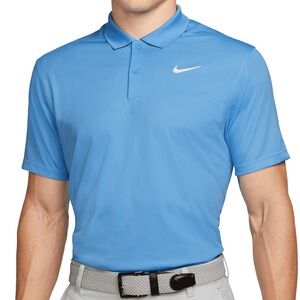 Nike Dri-Fit Victory Solid Polo Shirt - University Blue/White Size XXL
